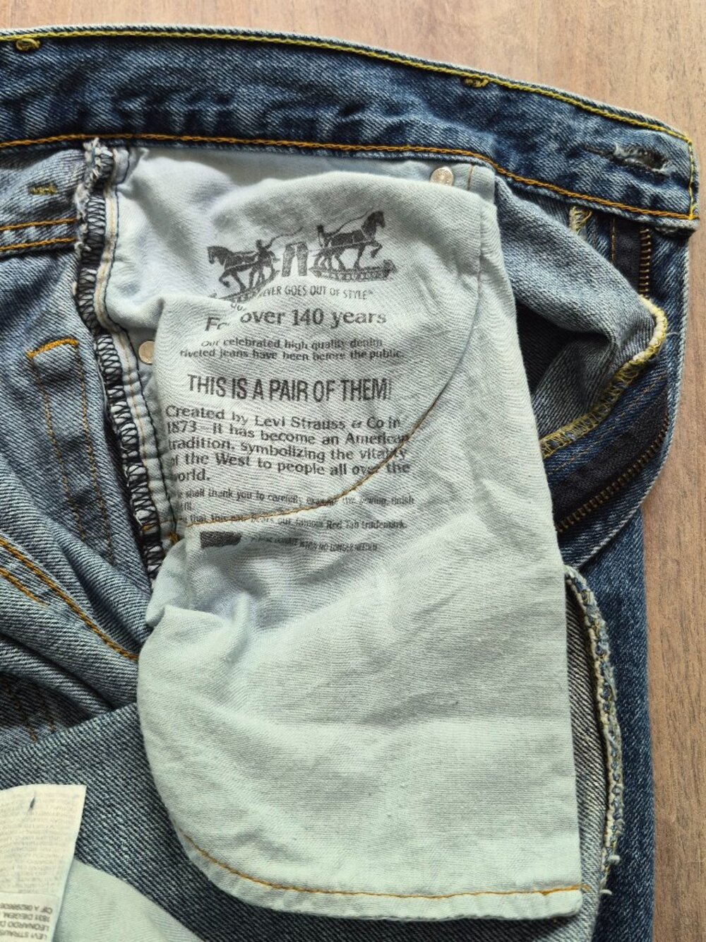 Levi's 550 Relaxed Fit Jeans Mens Size 36x32  Regular Wash Denim Blue - Picture 4 of 6